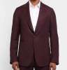 Burgundy Slim-Fit Wool and Cashmere-Blend Jacket