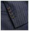 Navy Slim-Fit Unstructured Chalk-Striped Wool Jacket