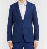 Navy Soho Slim-Fit Wool and Mohair-Blend Jacket
