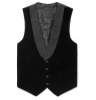 Black Slim-Fit Grosgrain-Trimmed Cotton-Velvet Waistcoat