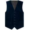 Navy Slim-Fit Grosgrain-Trimmed Cotton-Velvet Waistcoat