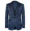 Navy Gregory Slim-Fit Cotton and Silk-Blend Jacquard Tuxedo Jacket