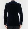 Navy Slim-Fit Grosgrain-Trimmed Cotton-Velvet Tuxedo Jacket