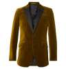 Saffron Slim-Fit Grosgrain-Trimmed Cotton-Velvet Tuxedo Jacket