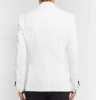 White Helward Slim-Fit Satin-Trimmed Cotton-Velvet Tuxedo Jacket