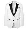 White Helward Slim-Fit Satin-Trimmed Cotton-Velvet Tuxedo Jacket