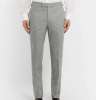 Light-Grey Slim-Fit MÃ©lange Wool-Flannel Trousers