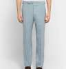 Sky-Blue Hyde Slim-Fit MÃ©lange Wool-Hopsack Trousers