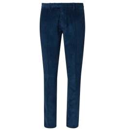 Navy Slim-Fit Cotton-Corduroy Trousers