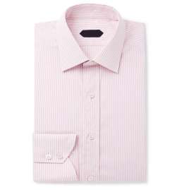 Baton Slim-Fit Striped Cotton-Poplin Shirt